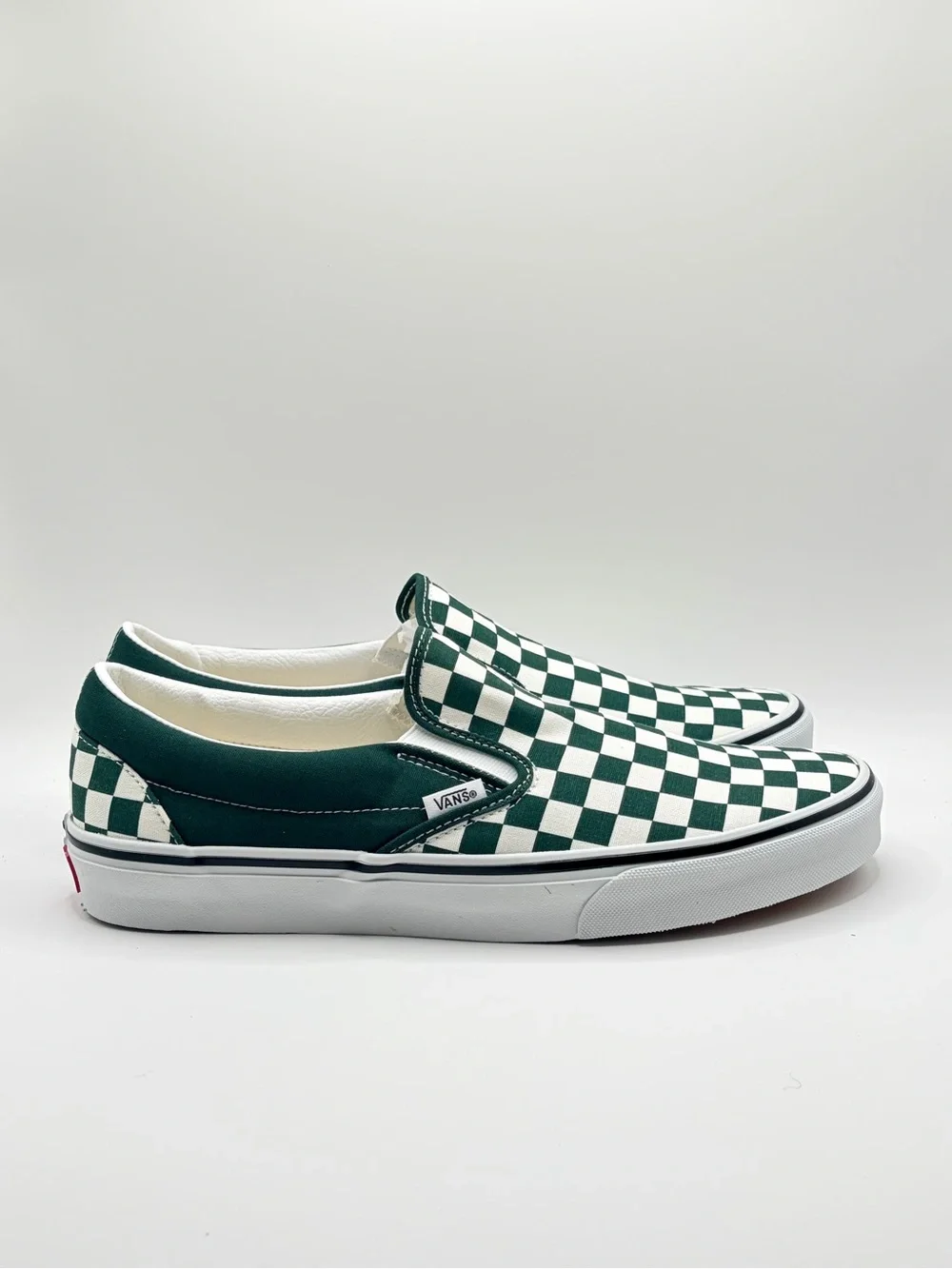 Vans Slip-On Checkerboard in Green & White